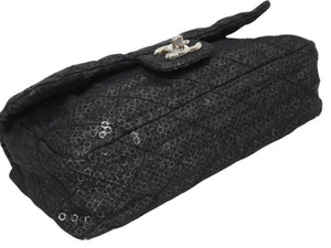 CHANEL シャネル マトラッセ23 Sフラップ Wチェーンショルダーバッグ 12番台 ココマーク スパンコール シルバー金具 美品 中古 4b011166