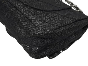 CHANEL シャネル マトラッセ23 Sフラップ Wチェーンショルダーバッグ 12番台 ココマーク スパンコール シルバー金具 美品 中古 4b011166
