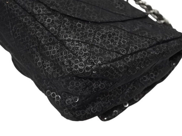 CHANEL シャネル マトラッセ23 Sフラップ Wチェーンショルダーバッグ 12番台 ココマーク スパンコール シルバー金具 美品 中古 4b011166