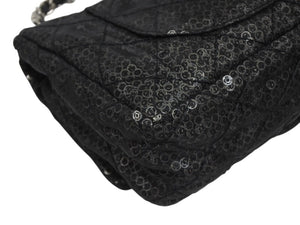 CHANEL シャネル マトラッセ23 Sフラップ Wチェーンショルダーバッグ 12番台 ココマーク スパンコール シルバー金具 美品 中古 4b011166