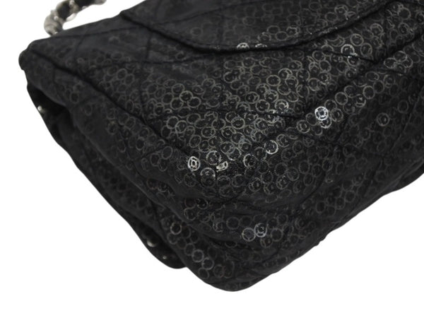 CHANEL シャネル マトラッセ23 Sフラップ Wチェーンショルダーバッグ 12番台 ココマーク スパンコール シルバー金具 美品 中古 4b011166