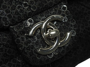 CHANEL シャネル マトラッセ23 Sフラップ Wチェーンショルダーバッグ 12番台 ココマーク スパンコール シルバー金具 美品 中古 4b011166