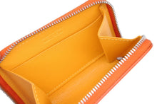 画像をギャラリービューアに読み込む, 極美品 GOYARD ゴヤール マティニョンPM カードケース コインケース ゴヤールディンキャンバス レザー オレンジ シルバー金具 中古 4b011169
