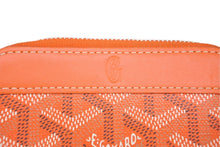 画像をギャラリービューアに読み込む, 極美品 GOYARD ゴヤール マティニョンPM カードケース コインケース ゴヤールディンキャンバス レザー オレンジ シルバー金具 中古 4b011169
