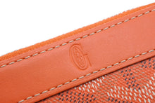画像をギャラリービューアに読み込む, 極美品 GOYARD ゴヤール マティニョンPM カードケース コインケース ゴヤールディンキャンバス レザー オレンジ シルバー金具 中古 4b011169
