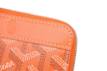 画像をギャラリービューアに読み込む, 極美品 GOYARD ゴヤール マティニョンPM カードケース コインケース ゴヤールディンキャンバス レザー オレンジ シルバー金具 中古 4b011169