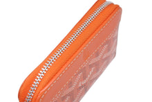 画像をギャラリービューアに読み込む, 極美品 GOYARD ゴヤール マティニョンPM カードケース コインケース ゴヤールディンキャンバス レザー オレンジ シルバー金具 中古 4b011169