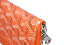 画像をギャラリービューアに読み込む, 極美品 GOYARD ゴヤール マティニョンPM カードケース コインケース ゴヤールディンキャンバス レザー オレンジ シルバー金具 中古 4b011169