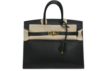 Load image into Gallery viewer, 新品同様 HERMES エルメス バーキン25 セリエ 外縫い ハンドバッグ B刻印 ヴォーエプソン ヴェールグリス ゴールド金具 中古 4b011172