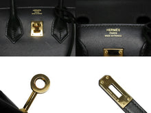 Load image into Gallery viewer, 新品同様 HERMES エルメス バーキン25 セリエ 外縫い ハンドバッグ B刻印 ヴォーエプソン ヴェールグリス ゴールド金具 中古 4b011172