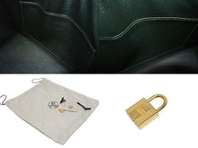 Load image into Gallery viewer, 新品同様 HERMES エルメス バーキン25 セリエ 外縫い ハンドバッグ B刻印 ヴォーエプソン ヴェールグリス ゴールド金具 中古 4b011172