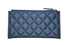Load image into Gallery viewer, 極美品 CHANEL シャネル マトラッセ コインケース ポーチ ココマーク 25番台 キャビアスキン ブルー ゴールド金具 中古 4b011175