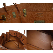 Load image into Gallery viewer, 極美品 HERMES エルメス ハンドバッグ オータクロア50 トゴ バーキン ブロンズ金具 ブラウン系 ○Y刻印 中古 4b011178