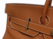 Load image into Gallery viewer, 極美品 HERMES エルメス ハンドバッグ オータクロア50 トゴ バーキン ブロンズ金具 ブラウン系 ○Y刻印 中古 4b011178