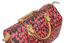 Load image into Gallery viewer, 極美品 LOUIS VUITTON ルイヴィトン モノグラム グラフィティ スピーディ30 ハンドバッグ M93704 ピンク PVC ヌメ革 中古 4b011179