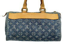 Load image into Gallery viewer, 極美品 LOUIS VUITTON ルイヴィトン ネオスピーディ ハンドバッグ M95019 モノグラム デニム インディゴブルー ゴールド金具 中古 4b011180