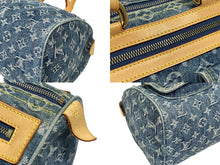 Load image into Gallery viewer, 極美品 LOUIS VUITTON ルイヴィトン ネオスピーディ ハンドバッグ M95019 モノグラム デニム インディゴブルー ゴールド金具 中古 4b011180