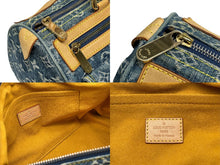 Load image into Gallery viewer, 極美品 LOUIS VUITTON ルイヴィトン ネオスピーディ ハンドバッグ M95019 モノグラム デニム インディゴブルー ゴールド金具 中古 4b011180