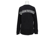 Load image into Gallery viewer, CHROME HEARTS クロムハーツ 長袖Tシャツ サイズS フレアニー アーチロゴ プリント ブラック 美品 中古 4b011181
