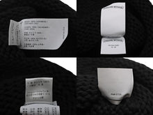 Load image into Gallery viewer, 極美品 CHROME HEARTS クロムハーツ BSフレア レザーパッチ ニットキャップ BSフレア ボタン ビーニー カシミヤ ブラック ONE SIZE 中古 4b011191