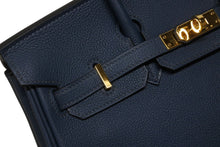 Load image into Gallery viewer, 新品未使用 HERMES エルメス ハンドバッグ B刻印 バーキン25 ブルードプリュス ゴールド金具トゴ 中古 4b011198