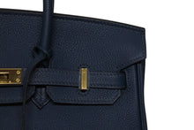 Load image into Gallery viewer, 新品未使用 HERMES エルメス ハンドバッグ B刻印 バーキン25 ブルードプリュス ゴールド金具トゴ 中古 4b011198