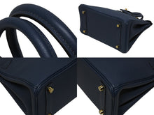 Load image into Gallery viewer, 新品未使用 HERMES エルメス ハンドバッグ B刻印 バーキン25 ブルードプリュス ゴールド金具トゴ 中古 4b011198
