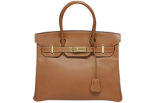 Load image into Gallery viewer, HERMES エルメス BIRKIN バーキン 30 ハンドバッグ クシュベル ナチュラル ゴールド金具 □G刻印 美品 中古 4b011199