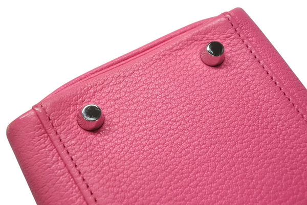 極美品 HERMES エルメス KELLY ケリー 32 内縫い 2WAYハンドバッグ シェーブル ピンク系 シルバー金具 □Q刻印 中古 4b011200