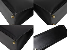 Load image into Gallery viewer, HERMES エルメス ケリー32 外縫い ブラック ◻︎D刻印 カーフスキン ゴールド金具 ハンドバッグ 2WAY 美品 中古 4b011201