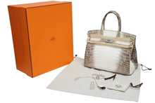 Load image into Gallery viewer, 新品未使用 HERMES エルメス バーキン30 ヒマラヤ ニロティカスマット シルバー金具 X刻印 中古 4b011205