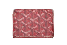Load image into Gallery viewer, GOYARD ゴヤール カードケース 名刺入れ ヘリンボーン柄 定番カラー レッド PVC レザー ユニセックス 美品 中古 4b011209