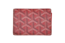 Load image into Gallery viewer, GOYARD ゴヤール カードケース 名刺入れ ヘリンボーン柄 定番カラー レッド PVC レザー ユニセックス 美品 中古 4b011209
