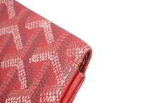 Load image into Gallery viewer, GOYARD ゴヤール カードケース 名刺入れ ヘリンボーン柄 定番カラー レッド PVC レザー ユニセックス 美品 中古 4b011209