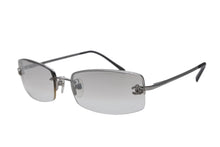 Load image into Gallery viewer, CHANEL シャネル リムレス サングラス サイズ56◻︎16 130 ココマーク メタル プラスチック グレー シルバー 美品 中古 4b011210