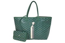 Load image into Gallery viewer, GOYARD ゴヤール サンルイPM バッグ トートバッグ STLOUIPMLTY09CL09P スヌーピー マーカージュアート グリーン 美品 中古 4b011211