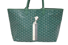 Load image into Gallery viewer, GOYARD ゴヤール サンルイPM バッグ トートバッグ STLOUIPMLTY09CL09P スヌーピー マーカージュアート グリーン 美品 中古 4b011211