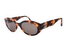 Load image into Gallery viewer, CHANEL シャネル サングラス ココマーク 71340 プラスチック ブラウン ゴールド 美品 中古 4b011214
