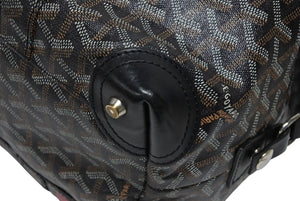 極美品 GOYARD ゴヤール ボストンバッグ ボーイング30 ブラック マーカジュー入り レザー シルバー金具 中古 4b011220