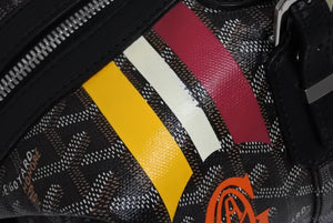 極美品 GOYARD ゴヤール ボストンバッグ ボーイング30 ブラック マーカジュー入り レザー シルバー金具 中古 4b011220