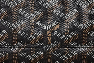 極美品 GOYARD ゴヤール ボストンバッグ ボーイング30 ブラック マーカジュー入り レザー シルバー金具 中古 4b011220