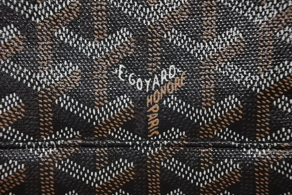 極美品 GOYARD ゴヤール ボストンバッグ ボーイング30 ブラック マーカジュー入り レザー シルバー金具 中古 4b011220