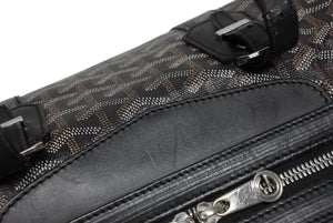 極美品 GOYARD ゴヤール ボストンバッグ ボーイング30 ブラック マーカジュー入り レザー シルバー金具 中古 4b011220