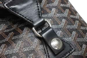 極美品 GOYARD ゴヤール ボストンバッグ ボーイング30 ブラック マーカジュー入り レザー シルバー金具 中古 4b011220