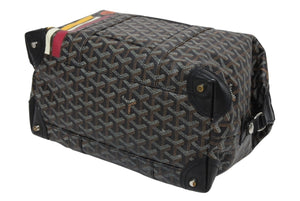 極美品 GOYARD ゴヤール ボストンバッグ ボーイング30 ブラック マーカジュー入り レザー シルバー金具 中古 4b011220