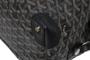 極美品 GOYARD ゴヤール ボストンバッグ ボーイング30 ブラック マーカジュー入り レザー シルバー金具 中古 4b011220