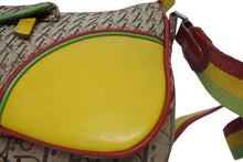Load image into Gallery viewer, Christian Dior クリスチャンディオール ショルダーバッグ トロッター ラスタカラー レザー キャンバス シルバー金具 美品 中古 4b011223