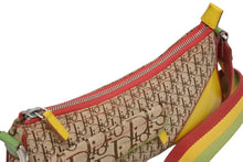 Load image into Gallery viewer, Christian Dior クリスチャンディオール ショルダーバッグ トロッター ラスタカラー レザー キャンバス シルバー金具 美品 中古 4b011223