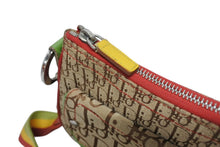 Load image into Gallery viewer, Christian Dior クリスチャンディオール ショルダーバッグ トロッター ラスタカラー レザー キャンバス シルバー金具 美品 中古 4b011223