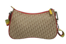 Load image into Gallery viewer, Christian Dior クリスチャンディオール ショルダーバッグ トロッター ラスタカラー レザー キャンバス シルバー金具 美品 中古 4b011223